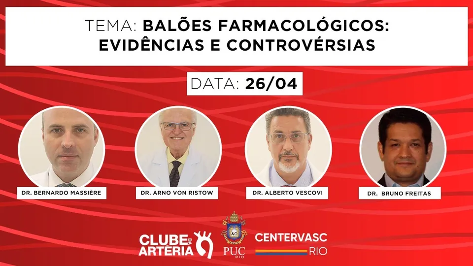 Capa da live: Balões farmacológicos: evidências e controvérsias
